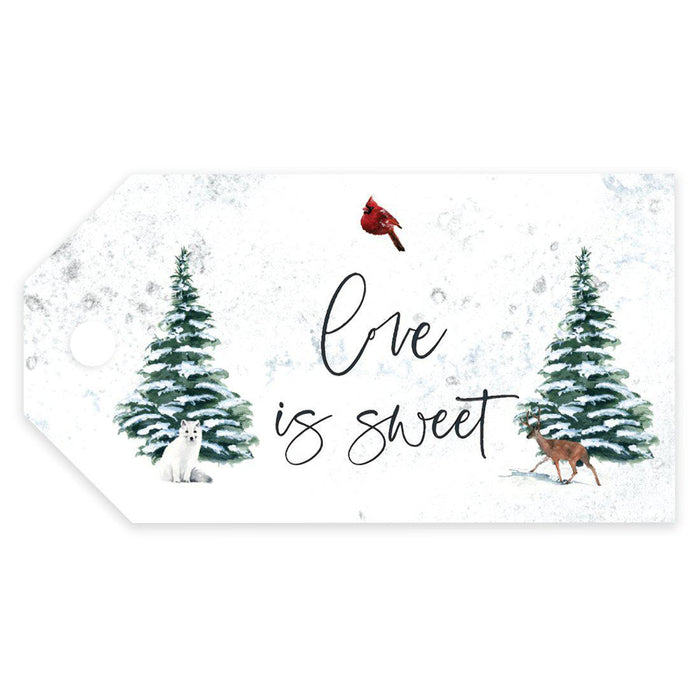 Winter Snowy Woodland Forest Watercolor Wedding Party Collection, Classic Gift Tags, Wedding Favor Tags-Set of 20-Andaz Press-Love-