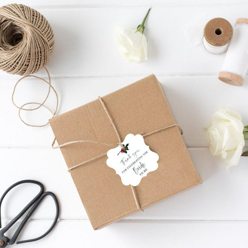 Winter Snowy Woodland Forest Watercolor Wedding Party Collection, Fancy Frame Gift Tags, Wedding Favor Tags-Set of 24-Andaz Press-Bride-