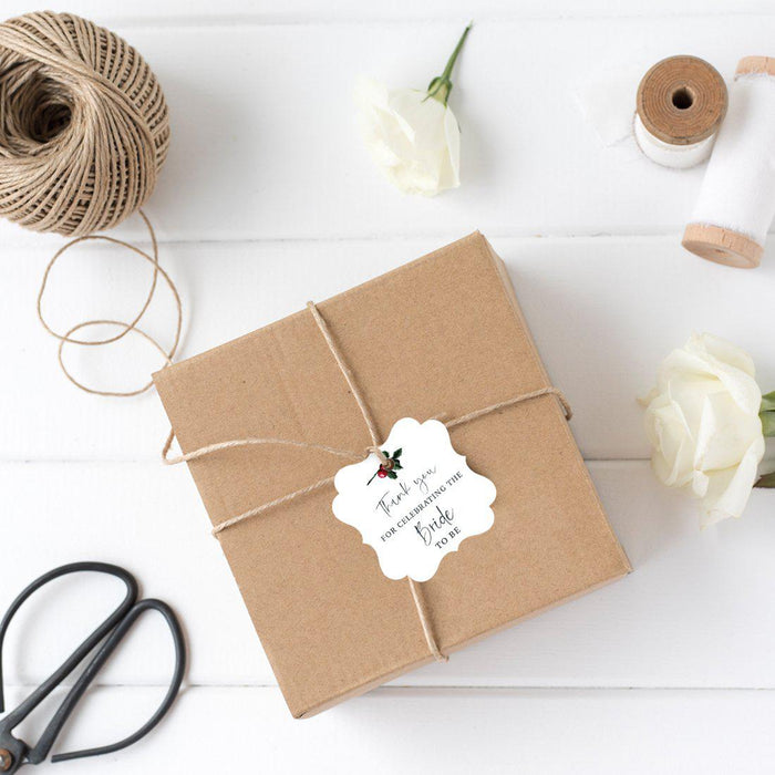 Winter Snowy Woodland Forest Watercolor Wedding Party Collection, Fancy Frame Gift Tags, Wedding Favor Tags-Set of 24-Andaz Press-Bride-
