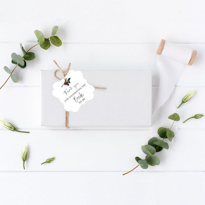 Winter Snowy Woodland Forest Watercolor Wedding Party Collection, Fancy Frame Gift Tags, Wedding Favor Tags-Set of 24-Andaz Press-Bride-