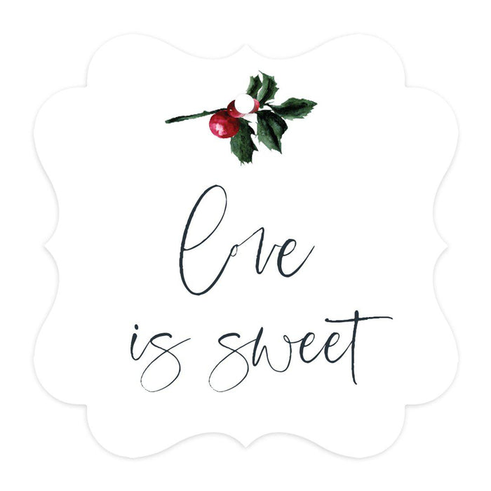 Winter Snowy Woodland Forest Watercolor Wedding Party Collection, Fancy Frame Gift Tags, Wedding Favor Tags-Set of 24-Andaz Press-Love-