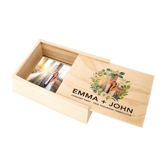 Wooden Photo Box with Custom Photo and Text-Set of 1-Koyal Wholesale-Fully Personalized Image-