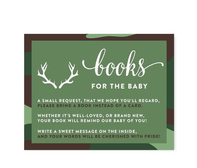 Woodland Camouflage Boy Baby Shower Games & Fun Activities-Set of 20-Andaz Press-Books For Baby-
