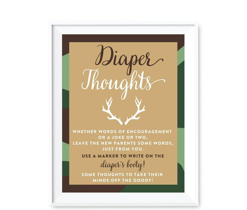 Woodland Camouflage Boy Baby Shower Games & Fun Activities-Set of 20-Andaz Press-Baby Bingo-