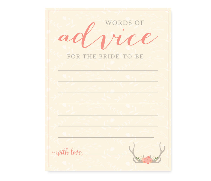 Woodland Deer Wedding Bridal Shower Game Cards-Set of 20-Andaz Press-What's In Your Purse?-