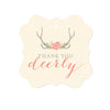Woodland Deer Wedding Fancy Frame Gift Tags, Thank You Deerly-Set of 24-Andaz Press-