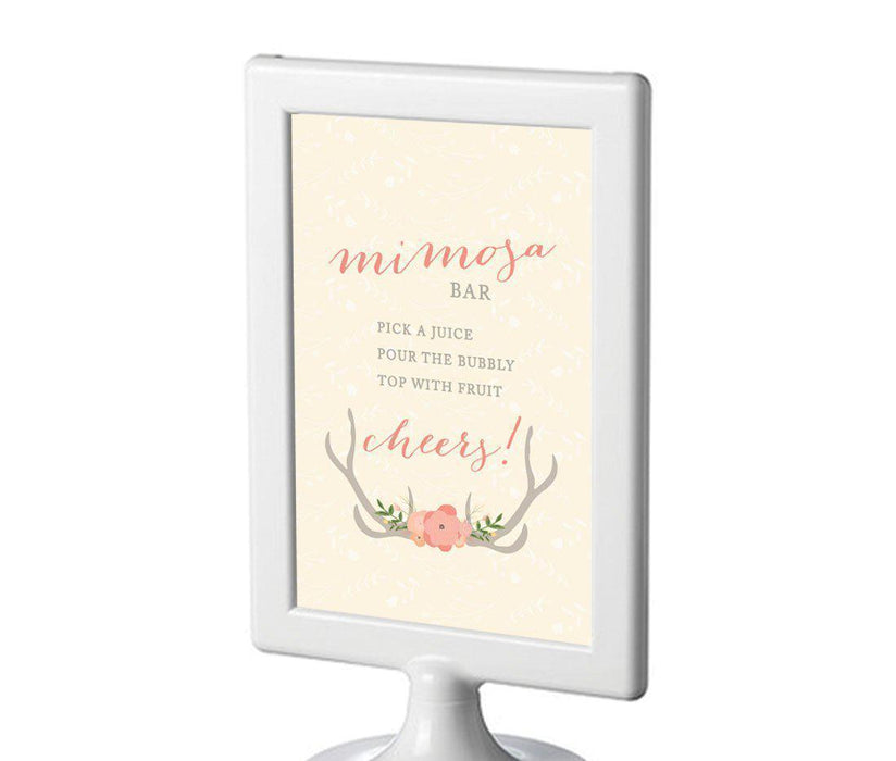 Woodland Deer Wedding Framed Party Signs-Set of 1-Andaz Press-Mr. & Mrs.-