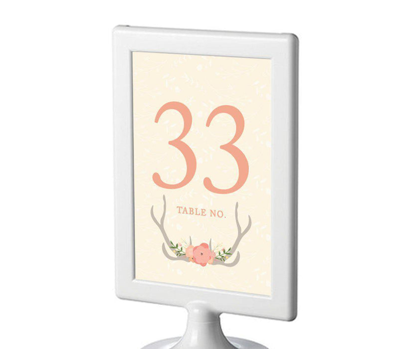 Woodland Deer Wedding Framed Table Numbers-Set of 8-Andaz Press-1-8-