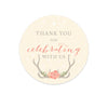 Woodland Deer Wedding Round Circle Gift Tags-Set of 24-Andaz Press-