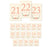 Woodland Deer Wedding Table Numbers-Set of 20-Andaz Press-1-20-