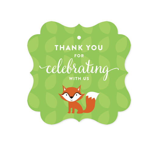 Woodland Forest Baby Shower Fancy Frame Gift Tags-Set of 24-Andaz Press-
