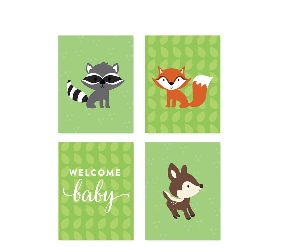 Woodland Forest Baby Shower Party Signs & Banner Decorations-Set of 20-Andaz Press-