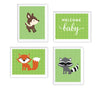 Woodland Forest Baby Shower Party Signs & Graphic Decorations-Set of 4-Andaz Press-