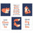 Woodland Fox Theme Nursery Room Hanging Wall Art-Set of 6-Andaz Press-Fox Graphics Gray Trees, Inspirational, Be Wise Kind Brave-