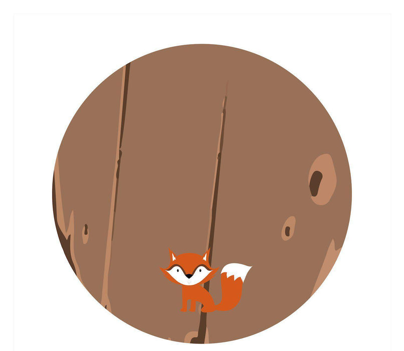 Woodland Friends Birthday Circle Gift Labels-Set of 40-Andaz Press-Thank You Green Leaf-