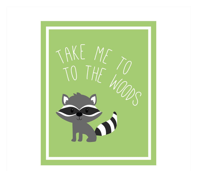 Woodland Friends Birthday Take Me to the Woods Wine Bottle Labels-Set of 8-Andaz Press-
