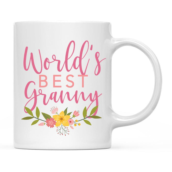 World's Best Pink Floral Design Ceramic Coffee Mug-Set of 1-Andaz Press-Auntie-
