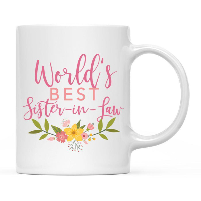 World's Best Pink Floral Design Ceramic Coffee Mug-Set of 1-Andaz Press-Auntie-
