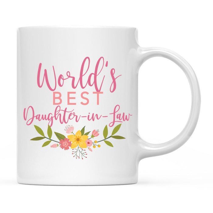 World's Best Pink Floral Design Ceramic Coffee Mug-Set of 1-Andaz Press-Auntie-