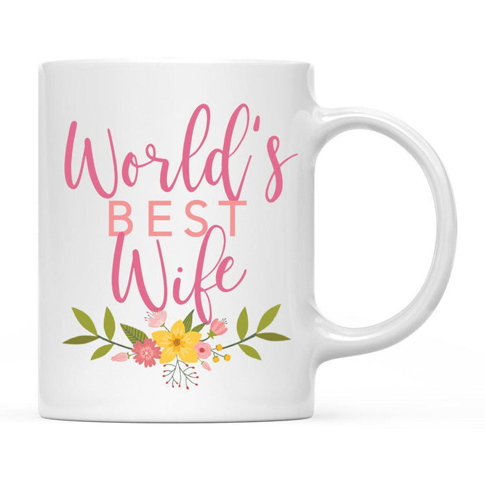 World's Best Pink Floral Design Ceramic Coffee Mug-Set of 1-Andaz Press-Wife-