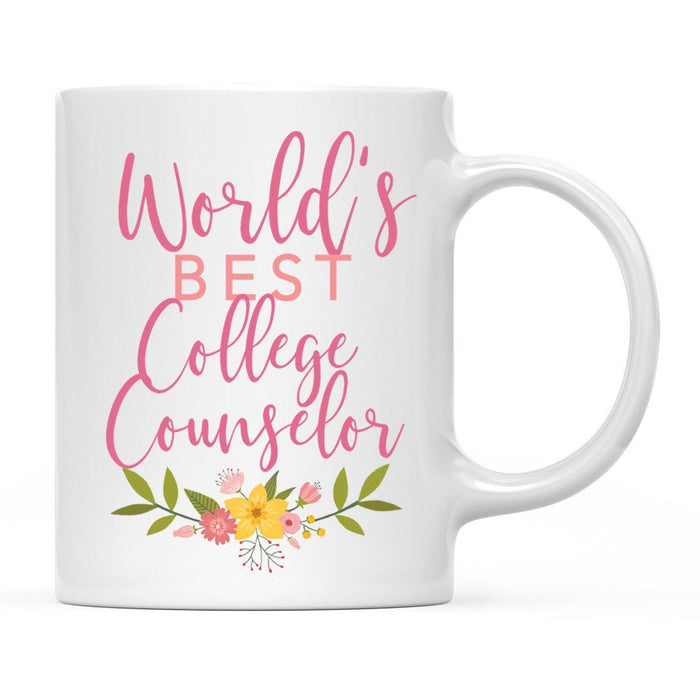 World's Best Profession, Pink Floral Design Ceramic Coffee Mug Collection 1-Set of 1-Andaz Press-Account Executive-