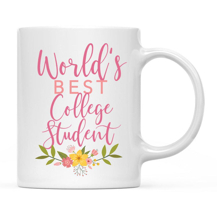 World's Best Profession, Pink Floral Design Ceramic Coffee Mug Collection 1-Set of 1-Andaz Press-Account Executive-