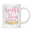 World's Best Profession, Pink Floral Design Ceramic Coffee Mug Collection 2-Set of 1-Andaz Press-Fitness Trainer-