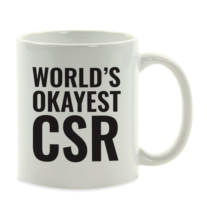 World's Okayest Coffee Mug Gag Gift-Set of 1-Andaz Press-CSR-