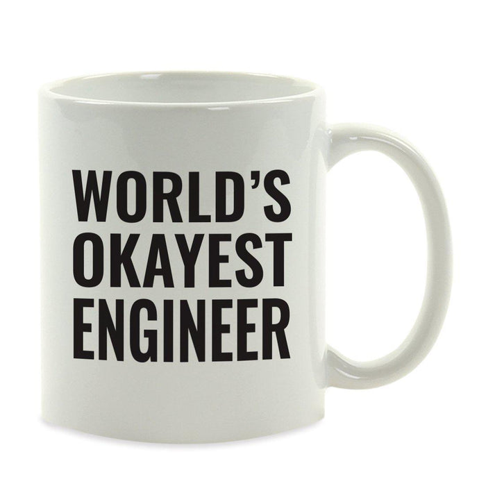 World's Okayest Coffee Mug Gag Gift-Set of 1-Andaz Press-Engineer-