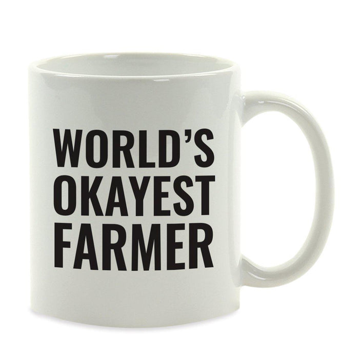World's Okayest Coffee Mug Gag Gift-Set of 1-Andaz Press-Farmer-