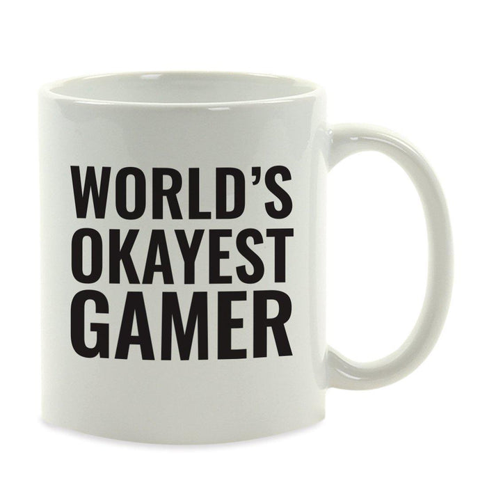 World's Okayest Coffee Mug Gag Gift-Set of 1-Andaz Press-Gamer-