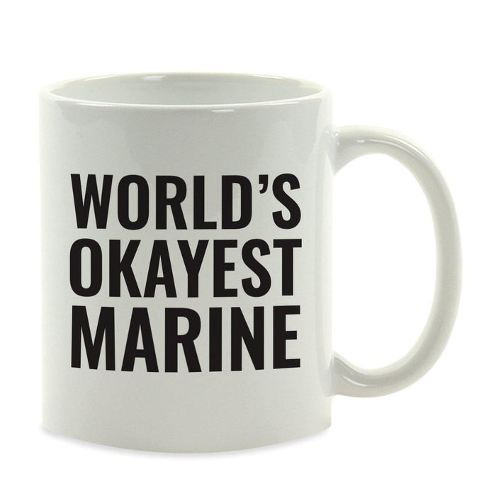 World's Okayest Coffee Mug Gag Gift-Set of 1-Andaz Press-Marine-