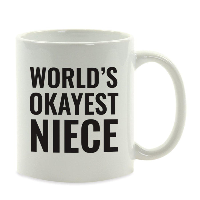 World's Okayest Coffee Mug Gag Gift-Set of 1-Andaz Press-Niece-