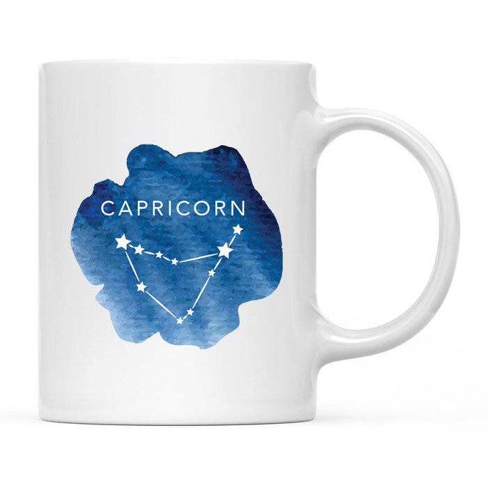 Zodiac Blue Watercolor Ceramic Coffee Mug-Set of 1-Andaz Press-Capricorn-