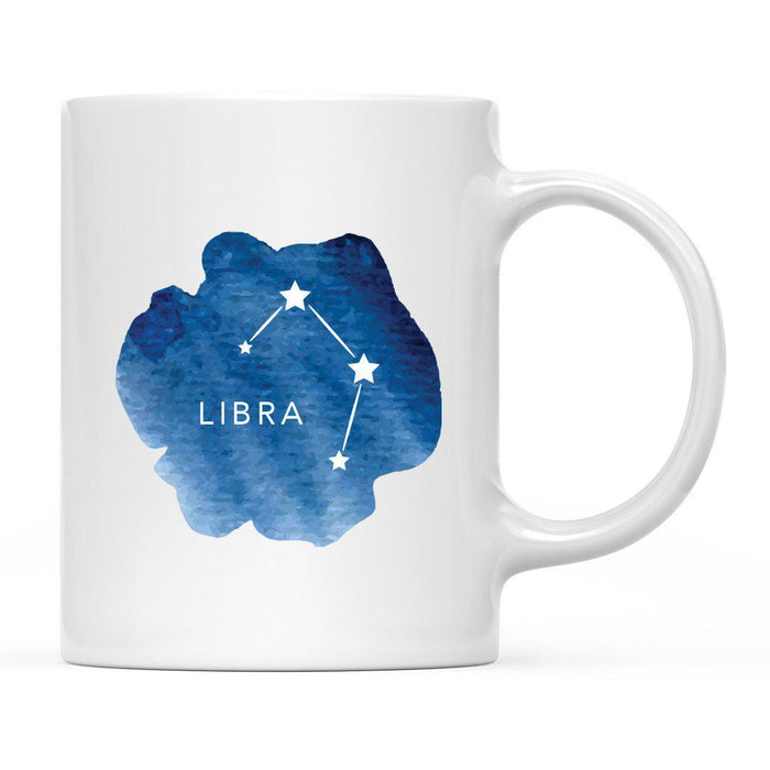 Zodiac Blue Watercolor Ceramic Coffee Mug-Set of 1-Andaz Press-Libra-