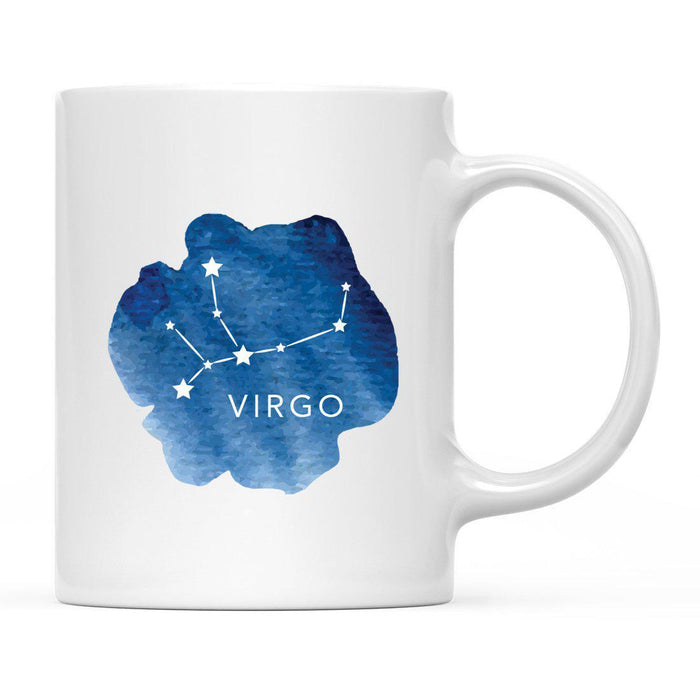 Zodiac Blue Watercolor Ceramic Coffee Mug-Set of 1-Andaz Press-Virgo-