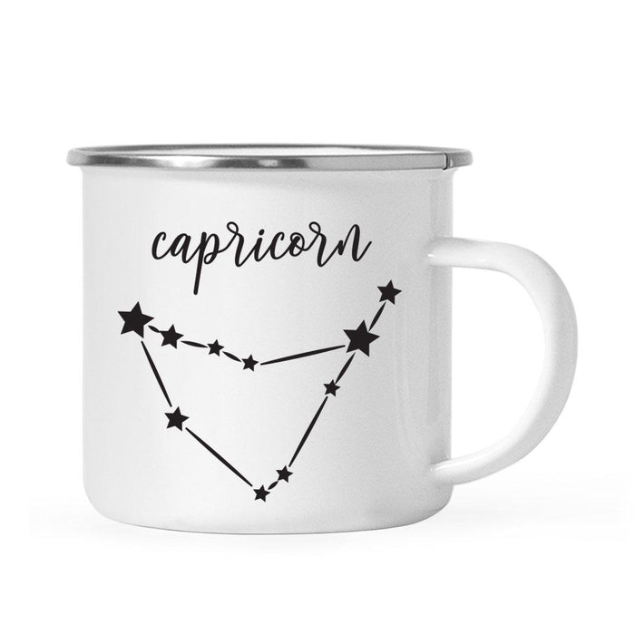 Zodiac Minimal Black Campfire Mug-Set of 1-Andaz Press-Capricorn-