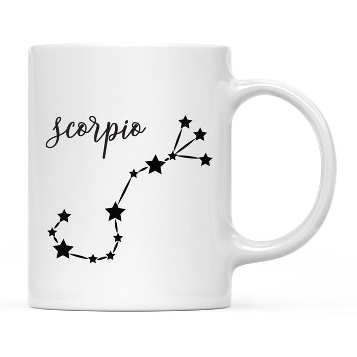 Zodiac Minimal Black Ceramic Coffee Mug-Set of 1-Andaz Press-Aries-