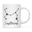 Zodiac Minimal Black Ceramic Coffee Mug-Set of 1-Andaz Press-Aries-