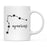 Zodiac Minimal Black Ceramic Coffee Mug-Set of 1-Andaz Press-Aries-