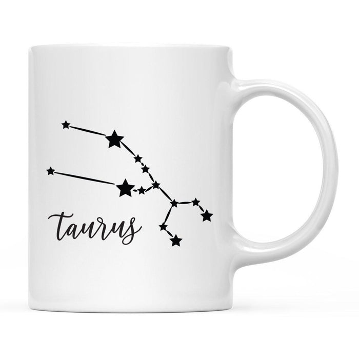 Zodiac Minimal Black Ceramic Coffee Mug-Set of 1-Andaz Press-Aries-
