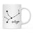 Zodiac Minimal Black Ceramic Coffee Mug-Set of 1-Andaz Press-Aries-