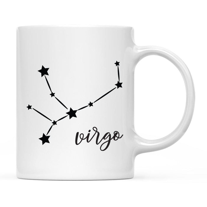 Zodiac Minimal Black Ceramic Coffee Mug-Set of 1-Andaz Press-Aries-