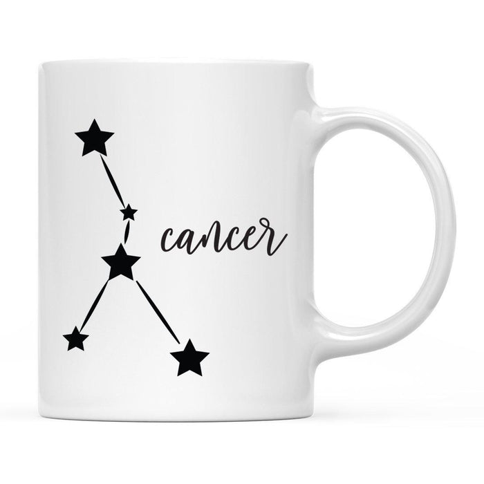 Zodiac Minimal Black Ceramic Coffee Mug-Set of 1-Andaz Press-Cancer-