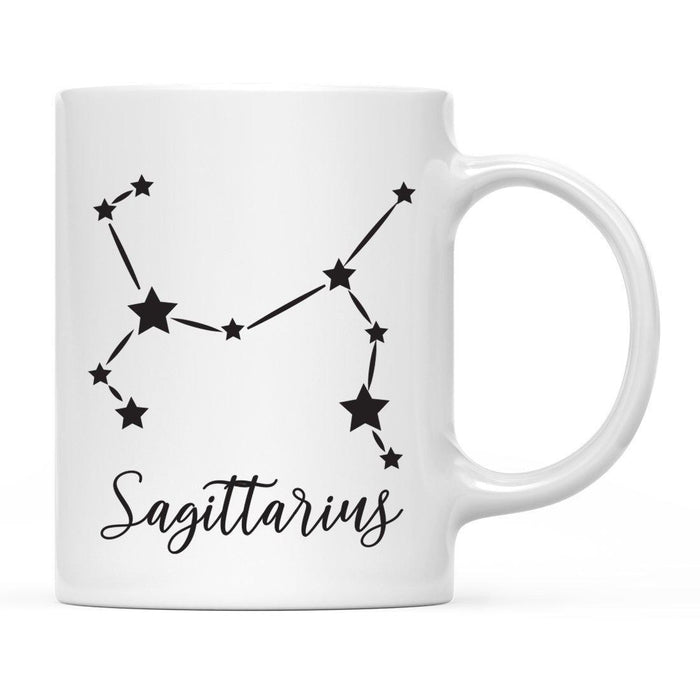 Zodiac Minimal Black Ceramic Coffee Mug-Set of 1-Andaz Press-Sagittarius-