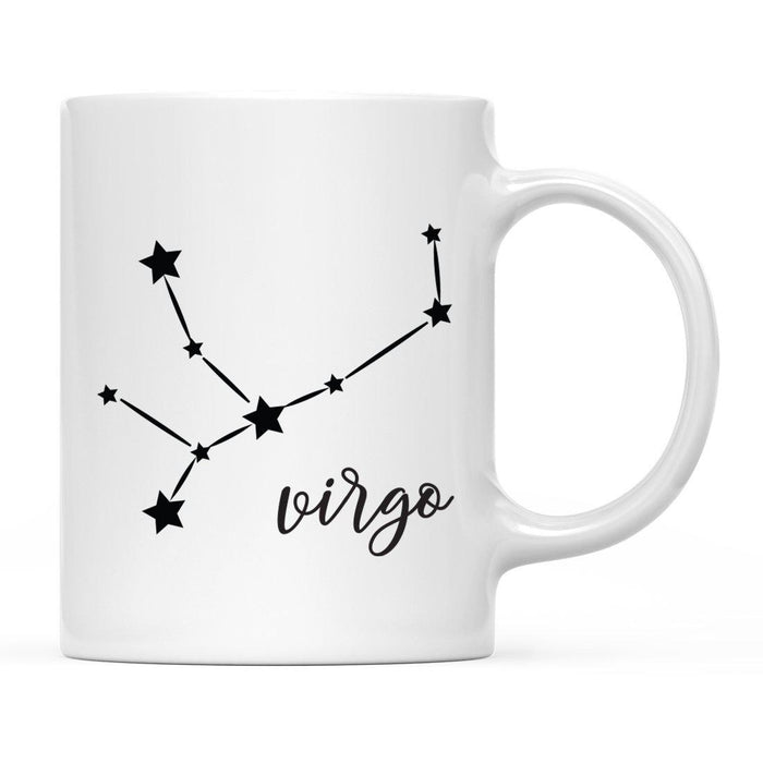 Zodiac Minimal Black Ceramic Coffee Mug-Set of 1-Andaz Press-Virgo-
