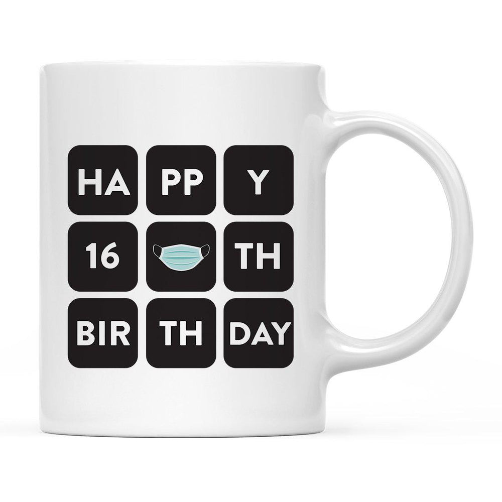 Zoom Birthday Ceramic Coffee Mug-Set of 1-Andaz Press-Happy 16th Birthday-