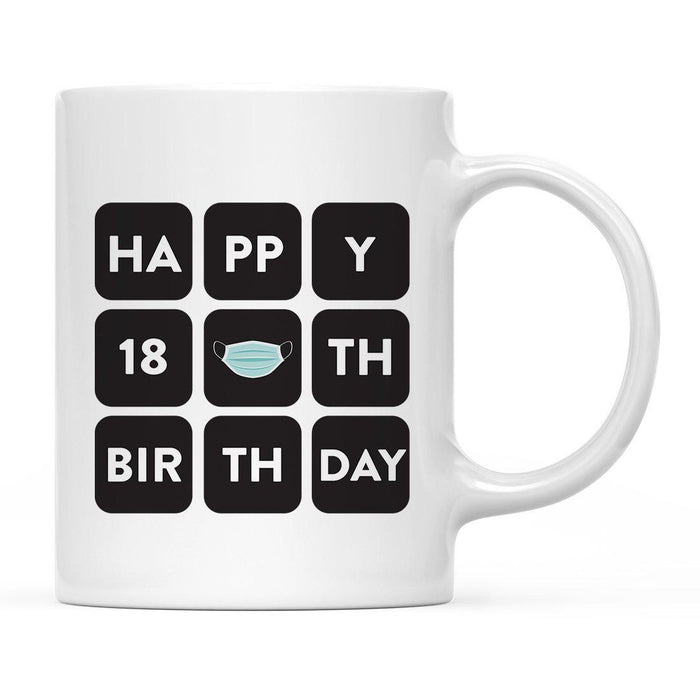 Zoom Birthday Ceramic Coffee Mug-Set of 1-Andaz Press-Happy 18th Birthday-