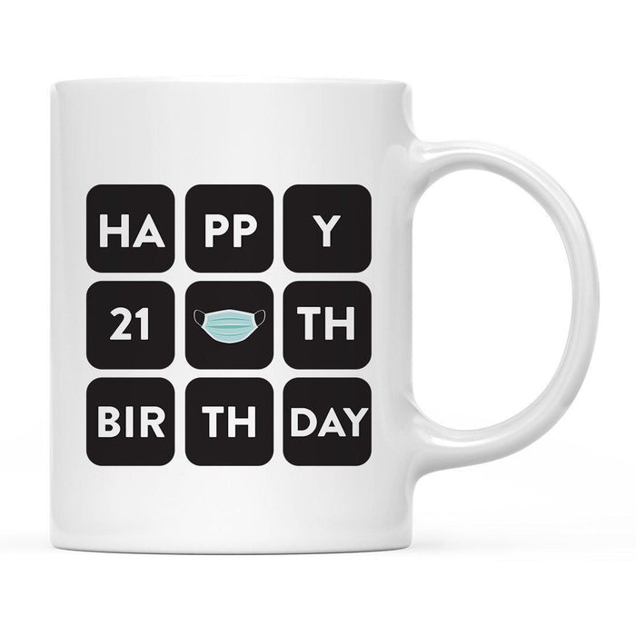 Zoom Birthday Ceramic Coffee Mug-Set of 1-Andaz Press-Happy 21st Birthday-
