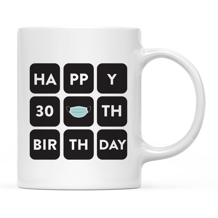 Zoom Birthday Ceramic Coffee Mug-Set of 1-Andaz Press-Happy 30th Birthday-